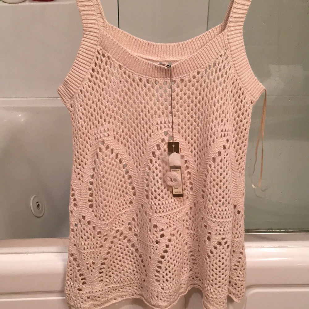 NWT Lauren Conrad crochet sweater tank top xs - Picture 8 of 9